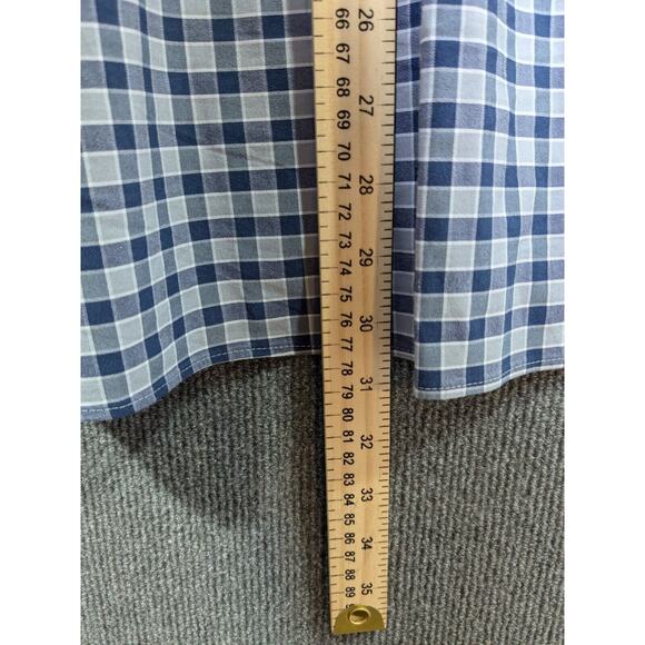 Vineyard Vines OTG Shirt Mens XL On The Go Performance Brrr Button Up Blue Plaid - Picture 8 of 11